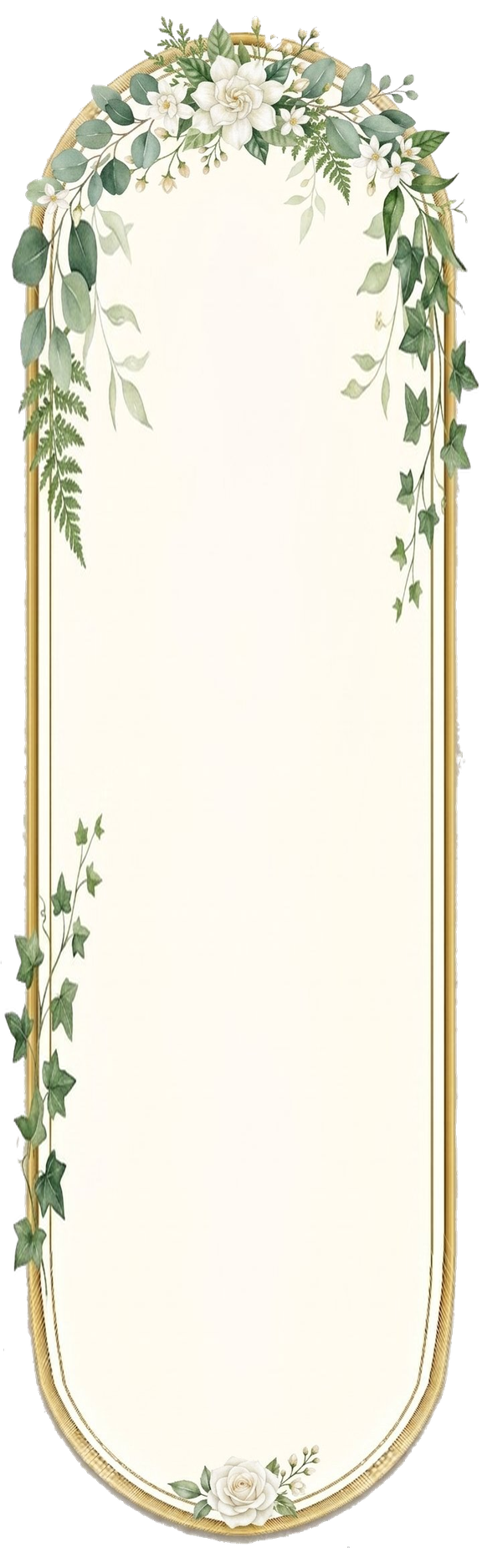 Cadre floral doré